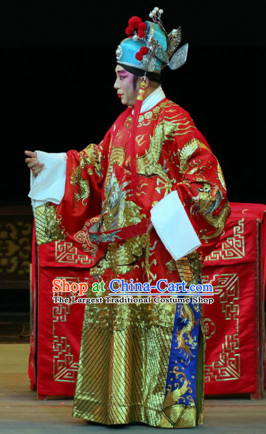 En Chou Ji Chinese Sichuan Opera Number One Scholar Apparels Costumes and Headpieces Peking Opera Highlights Young Male Garment Official Shi Zizhang Clothing