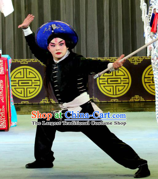 Da Hu Shou Xiao Chinese Sichuan Opera Swordsman Apparels Costumes and Headpieces Peking Opera Highlights Martial Male Garment Wusheng Li Cunxiao Clothing