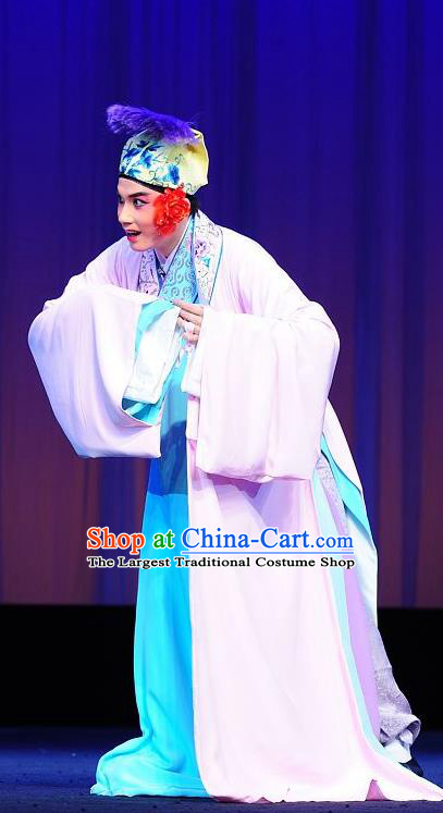 Wu Song Chinese Sichuan Opera Ricn Childe Apparels Costumes and Headpieces Peking Opera Highlights Xiaosheng Garment Young Male Ximen Qing Clothing