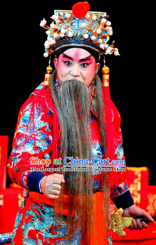 Ji Xin Kuang Chu Chinese Sichuan Opera Swordsman Apparels Costumes and Headpieces Peking Opera Highlights Martial Male Garment General Ji Xin Clothing