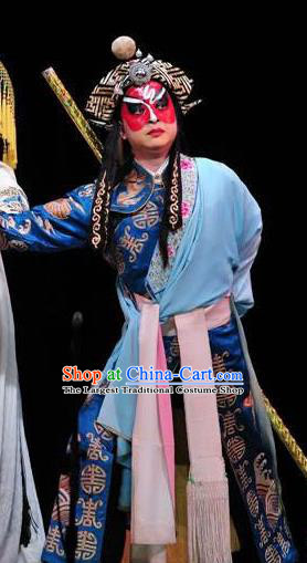 Farewell Jing Niang Chinese Sichuan Opera Wusheng Apparels Costumes and Headpieces Peking Opera Highlights Garment Swordsman Zhao Kuangyin Clothing