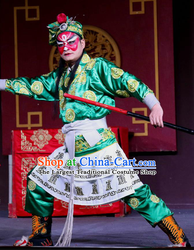 Farewell Jing Niang Chinese Sichuan Opera Swordsman Zhao Kuangyin Apparels Costumes and Headpieces Peking Opera Highlights Wusheng Garment Clothing