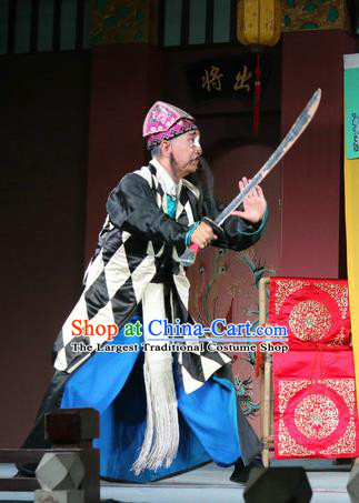 Farewell Jing Niang Chinese Sichuan Opera Clown Apparels Costumes and Headpieces Peking Opera Highlights Figurant Garment Taoist Clothing
