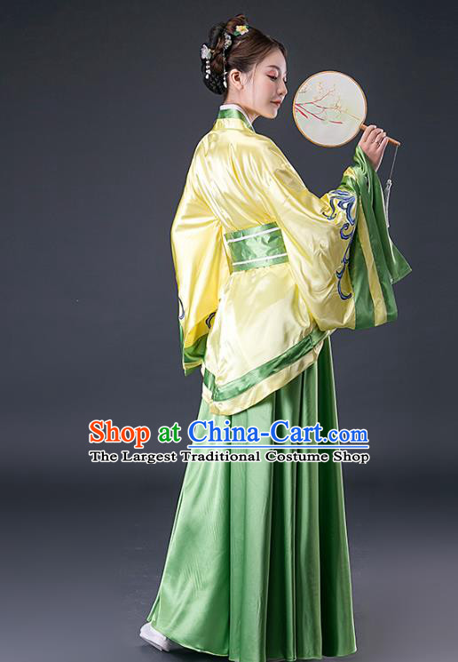 Chinese Han Dynasty Young Woman Hanfu Dress Traditional Apparels Ancient Drama Royal Princess Historical Costumes Complete Set