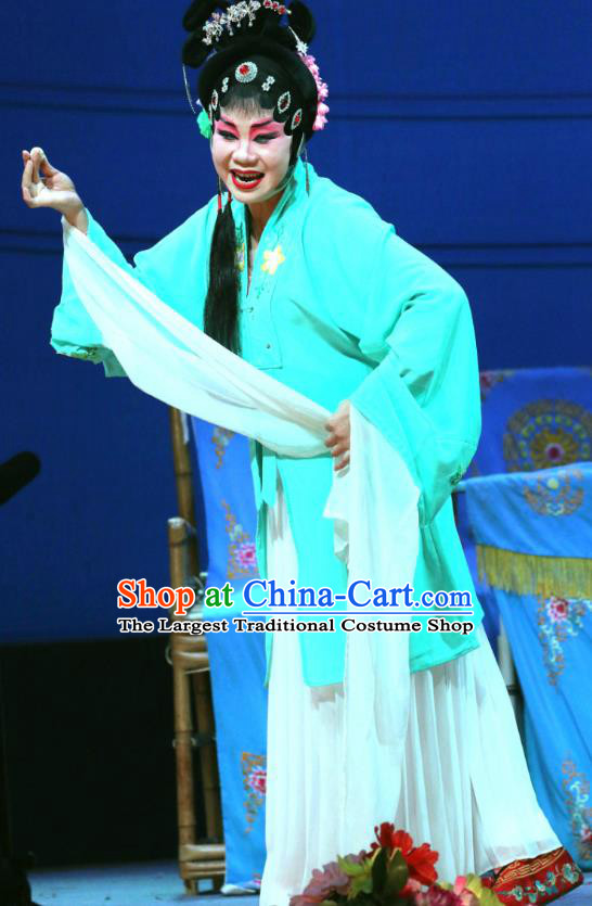 Chinese Sichuan Opera Highlights Actress You Erjie Garment Costumes and Headdress Traditional Peking Opera Young Female Dress Diva Apparels