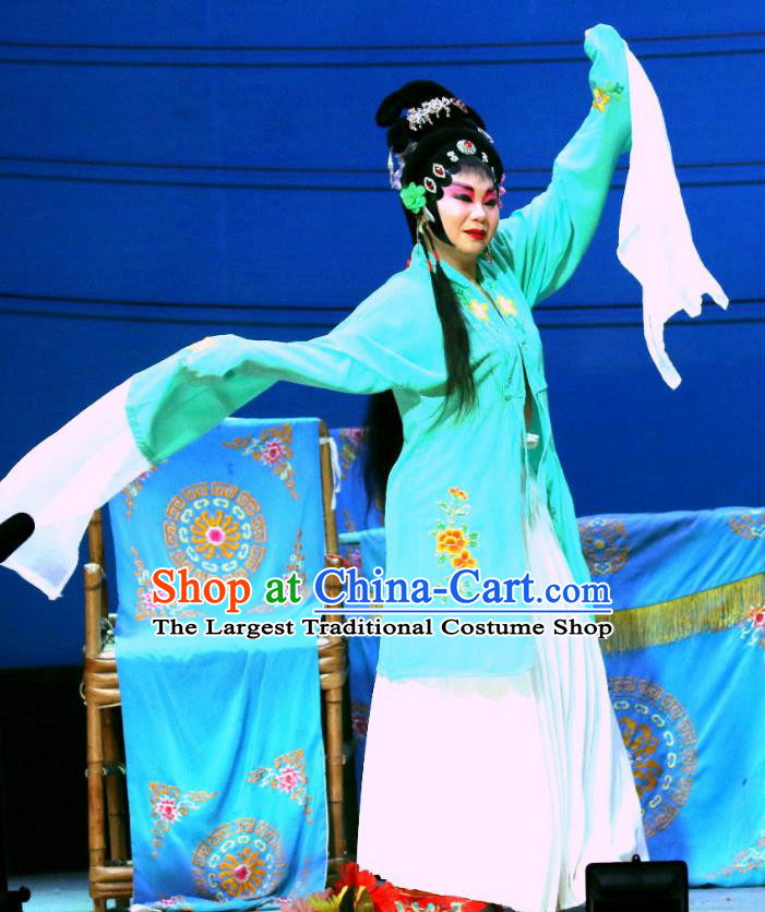 Chinese Sichuan Opera Highlights Actress You Erjie Garment Costumes and Headdress Traditional Peking Opera Young Female Dress Diva Apparels