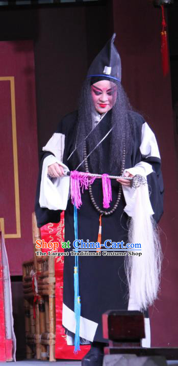 Chinese Sichuan Opera Poor Man Apparels Costumes and Headpieces Peking Opera Highlights Beggar Garment Han Xiangzi Clothing