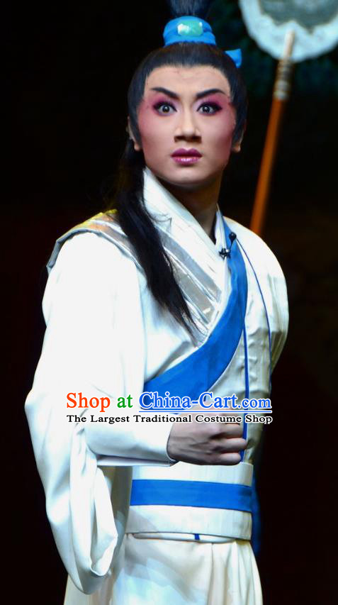 Princess Turandot Chinese Sichuan Opera Young Male Apparels Costumes and Headpieces Peking Opera Highlights Garment Swordsman Clothing