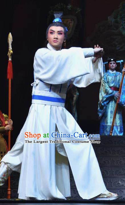 Princess Turandot Chinese Sichuan Opera Young Male Apparels Costumes and Headpieces Peking Opera Highlights Garment Swordsman Clothing