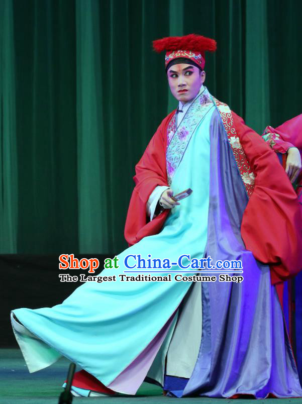 Bai Mian Hu Xiao Fang Chinese Sichuan Opera Young Male Xiao Fang Apparels Costumes and Headpieces Peking Opera Highlights Xiaosheng Garment Brigand Clothing