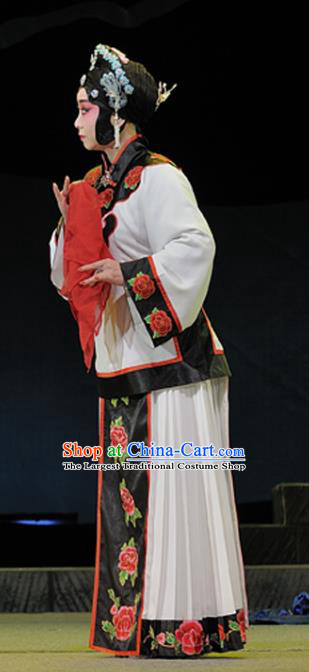 Chinese Sichuan Highlights Opera Mistress Garment Costumes and Headdress Legend of Chen Mapo Traditional Peking Opera Elderly Female Dress Apparels
