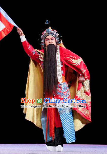 Bai Mian Hu Xiao Fang Chinese Sichuan Opera General Zhang Ying Apparels Costumes and Headpieces Peking Opera Highlights Laosheng Garment Martial Male Clothing