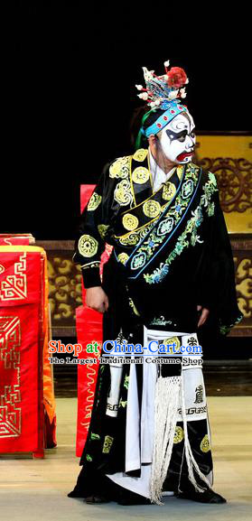 Bai Shou Tu Chinese Sichuan Opera Wusheng Xue Gang Apparels Costumes and Headpieces Peking Opera Highlights Swordsman Garment Martial Male Clothing