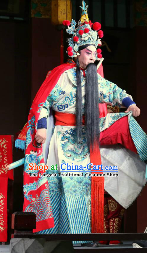 Zhan Ying Long Chinese Sichuan Opera General Xue Dingshan Apparels Costumes and Headpieces Peking Opera Highlights Martial Male Garment Wusheng Clothing