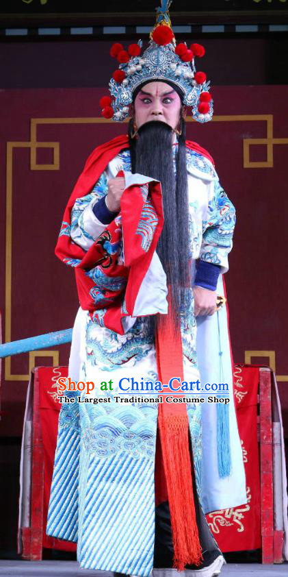 Zhan Ying Long Chinese Sichuan Opera General Xue Dingshan Apparels Costumes and Headpieces Peking Opera Highlights Martial Male Garment Wusheng Clothing