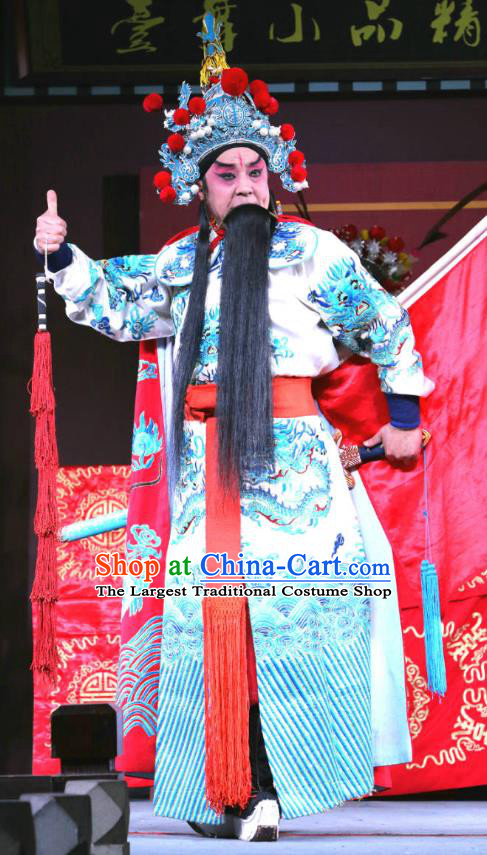 Zhan Ying Long Chinese Sichuan Opera General Xue Dingshan Apparels Costumes and Headpieces Peking Opera Highlights Martial Male Garment Wusheng Clothing