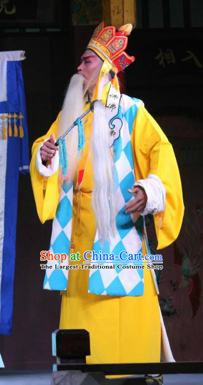 The Romance of Hairpin Chinese Sichuan Opera Monk Apparels Costumes and Headpieces Peking Opera Highlights Elderly Male Garment Abbot Clothing