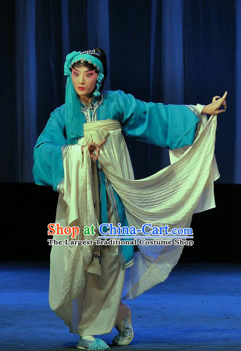 Chinese Sichuan Opera Highlights Tsing Yi Garment Costumes and Headdress The Romance of Hairpin Traditional Peking Opera Diva Qian Yulian Dress Distress Female Apparels