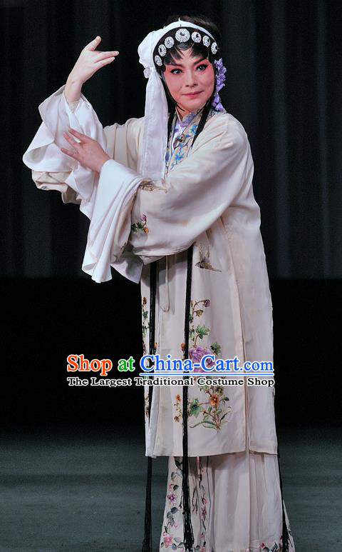 Chinese Sichuan Opera Highlights Actress Qian Yulian Garment Costumes and Headdress The Romance of Hairpin Traditional Peking Opera Tsing Yi Dress Apparels