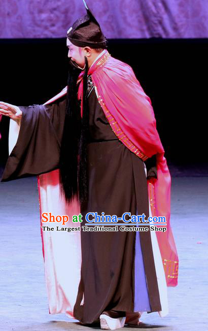 Gui Men Chinese Sichuan Opera Old Man Apparels Costumes and Headpieces Peking Opera Highlights Laosheng Garment Scholar Fan Ju Clothing