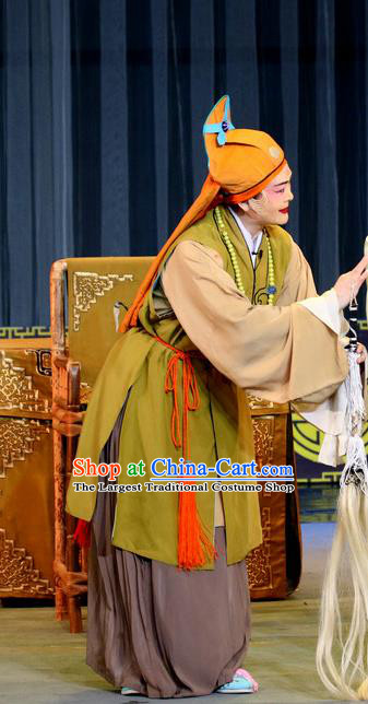 Chinese Sichuan Highlights Opera Pantaloon Garment Costumes and Headdress Traditional Peking Opera Dame Dress Taoist Nun Apparels