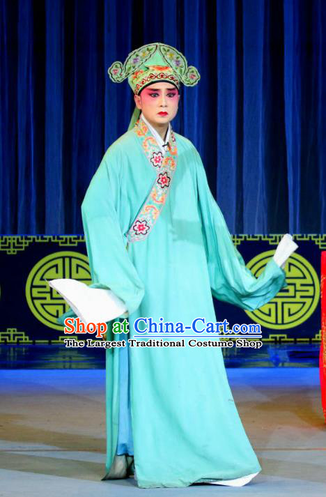 Xi Yi Chinese Sichuan Opera Xiaosheng Apparels Costumes and Headpieces Peking Opera Highlights Young Male Garment Scholar Dou Yi Clothing