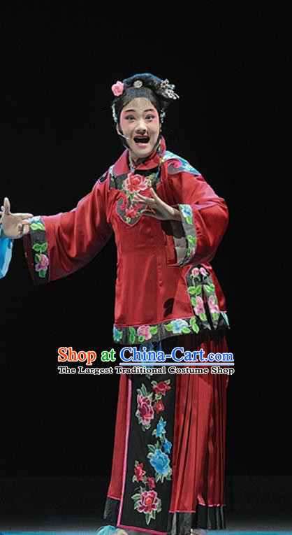 Chinese Sichuan Highlights Opera Diva Garment Costumes and Headdress Legend of Chen Mapo Traditional Peking Opera Actress Dress Liu Qiaogu Wedding Apparels
