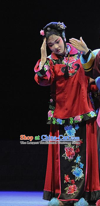 Chinese Sichuan Highlights Opera Diva Garment Costumes and Headdress Legend of Chen Mapo Traditional Peking Opera Actress Dress Liu Qiaogu Wedding Apparels