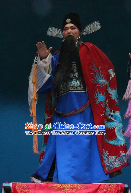 Legend of Liu Yuniang Chinese Sichuan Opera Laosheng Apparels Costumes and Headpieces Peking Opera Highlights Elderly Male Garment official Ma Zhou Clothing