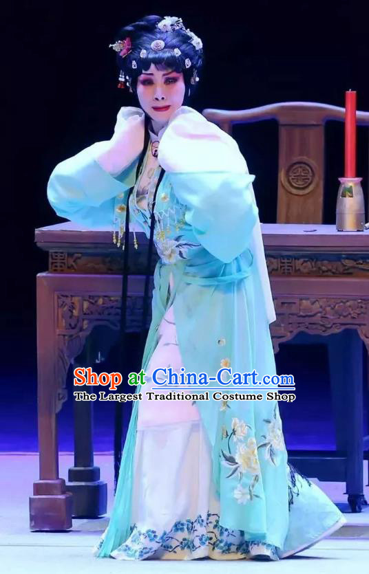 Chinese Sichuan Highlights Opera Diva Mei Qiuyun Garment Costumes and Headdress Mei Nv Traditional Peking Opera Hua Tan Dress Actress Apparels