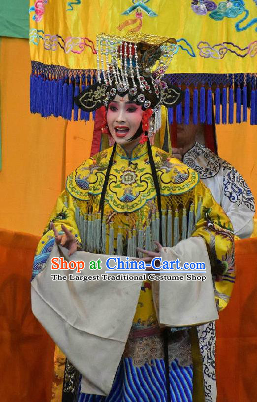 Chinese Sichuan Highlights Opera Empress Wu Zetian Garment Costumes and Headdress Traditional Peking Opera Queen Dress Hua Tan Apparels