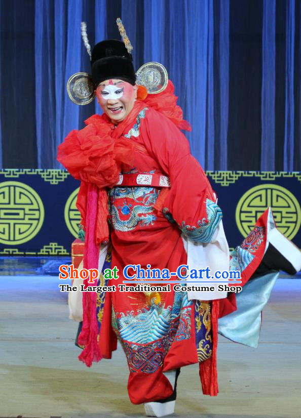 Hua Wenfang Qiang Qin Chinese Sichuan Opera Bully Apparels Costumes and Headpieces Peking Opera Highlights Clown Garment Childe Clothing