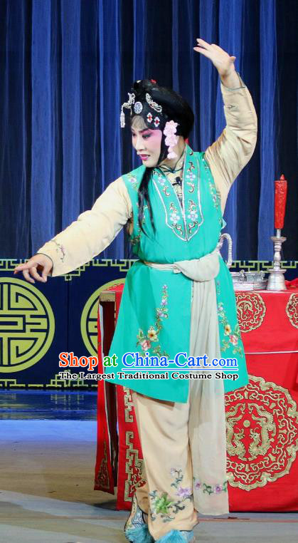 Chinese Sichuan Highlights Opera Garment Costumes and Headdress Hua Wenfang Qiang Qin Traditional Peking Opera Hua Tan Dress Diva Cui Xiu Apparels