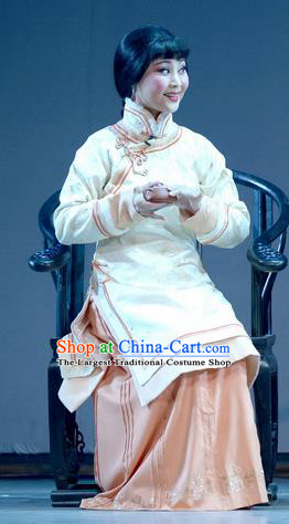 Chinese Hebei Clapper Opera Young Female Garment Costumes and Headdress Bei Guo Jia Ren Traditional Bangzi Opera Actress Dress Diva Liu Xikui Apparels