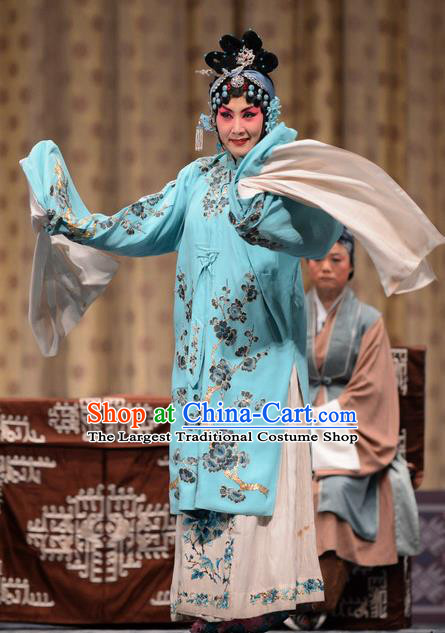Chinese Hebei Clapper Opera Diva Liang Luanying Garment Costumes and Headdress He Feng Qun Traditional Bangzi Opera Young Female Dress Actress Apparels