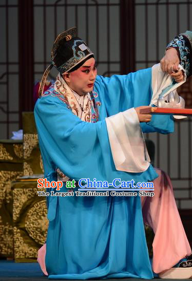 Liu Lanzhi Chinese Bangzi Opera Scholar Jiao Zhongqing Apparels Costumes and Headpieces Traditional Hebei Clapper Xiaosheng Garment Young Male Clothing