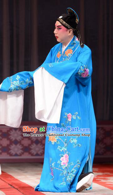 Chun Qiu Pei Chinese Bangzi Opera Scholar Li Chunfa Apparels Costumes and Headpieces Traditional Hebei Clapper Opera Young Male Garment Niche Clothing
