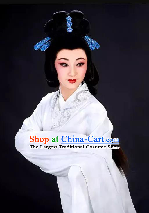 Chinese Sichuan Highlights Opera Young Mistress Garment Costumes and Headdress Luo Xiahong Traditional Peking Opera Actress Dress Madam Apparels
