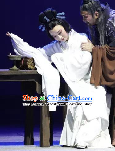 Chinese Sichuan Highlights Opera Young Mistress Garment Costumes and Headdress Luo Xiahong Traditional Peking Opera Actress Dress Madam Apparels