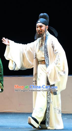 Shi Jiu Taibai Chinese Sichuan Opera Poet Li Bai Apparels Costumes and Headpieces Peking Opera Highlights Elderly Scholar Garment Clothing