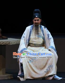 Shi Jiu Taibai Chinese Sichuan Opera Poet Li Bai Apparels Costumes and Headpieces Peking Opera Highlights Elderly Scholar Garment Clothing