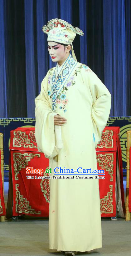 Chong Tai Bie Chinese Sichuan Opera Niche Chen Chunsheng Apparels Costumes and Headpieces Peking Opera Highlights Scholar Garment Young Male Clothing