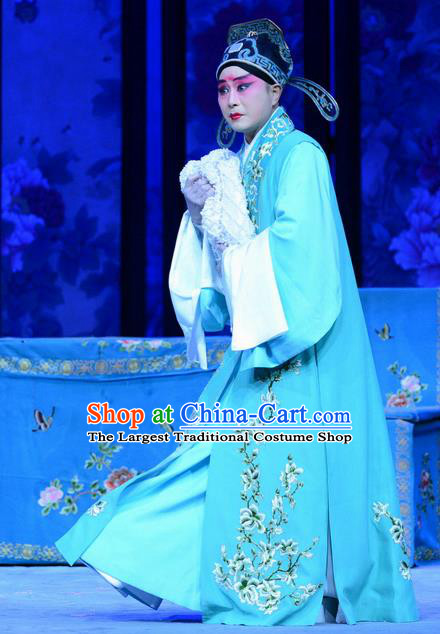 Zhen Zhu Shan Chinese Bangzi Opera Xiaosheng Jiang Xing Apparels Costumes and Headpieces Traditional Hebei Clapper Opera Young Male Garment Merchant Clothing