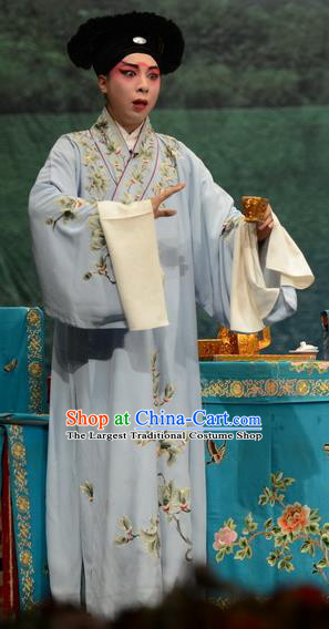 Madam White Snake Chinese Bangzi Opera Scholar Xu Xian Apparels Costumes and Headpieces Traditional Hebei Clapper Opera Xiaosheng Garment Young Male Clothing