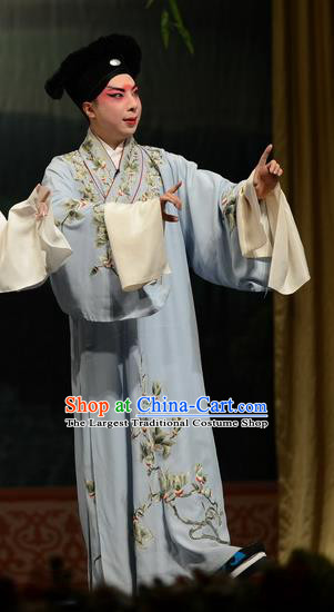 Madam White Snake Chinese Bangzi Opera Scholar Xu Xian Apparels Costumes and Headpieces Traditional Hebei Clapper Opera Xiaosheng Garment Young Male Clothing