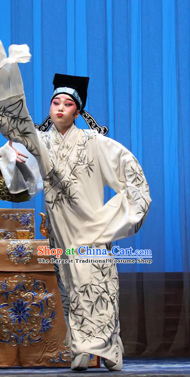 Liu Ling Drunk Chinese Bangzi Opera Young Male Apparels Costumes and Headpieces Traditional Hebei Clapper Opera Xiaosheng Garment Niche Clothing