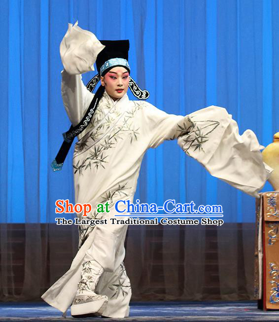 Liu Ling Drunk Chinese Bangzi Opera Young Male Apparels Costumes and Headpieces Traditional Hebei Clapper Opera Xiaosheng Garment Niche Clothing
