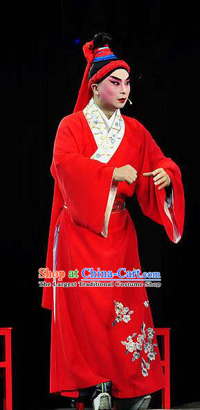 Meng Jiangnv Chinese Bangzi Opera Xiaosheng Wan Qiliang Apparels Costumes and Headpieces Traditional Hebei Clapper Opera Bridegroom Garment Young Male Clothing