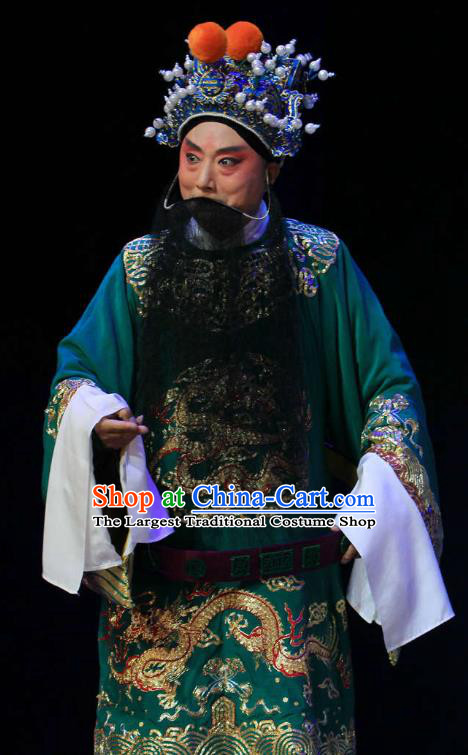 Kou Zhun Chinese Bangzi Opera Minister Yang Yanzhao Apparels Costumes and Headpieces Traditional Hebei Clapper Opera Martial Man Garment General Clothing