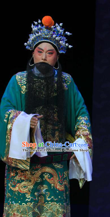 Kou Zhun Chinese Bangzi Opera Minister Yang Yanzhao Apparels Costumes and Headpieces Traditional Hebei Clapper Opera Martial Man Garment General Clothing